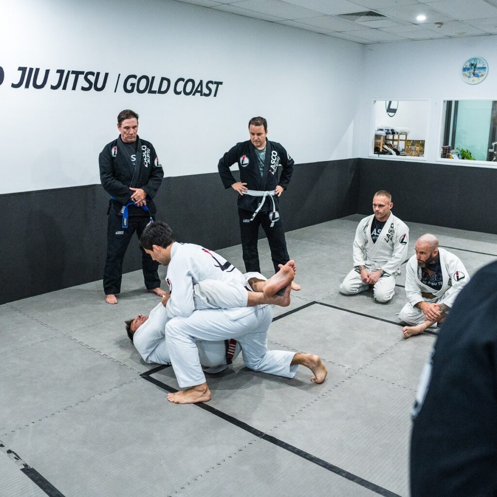 Lasco Jiu Jitsu students following a technique demonstration in Varsity Lakes