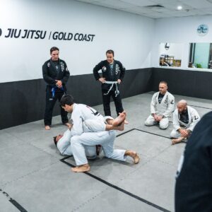 Lasco Jiu Jitsu students following a technique demonstration in Varsity Lakes